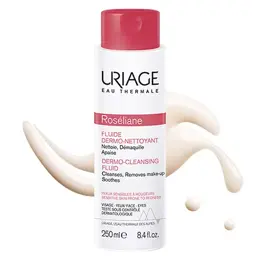 Uriage Roséliane Fluide Dermo-Nettoyant Démaquillant Anti-Rougeurs 250ml