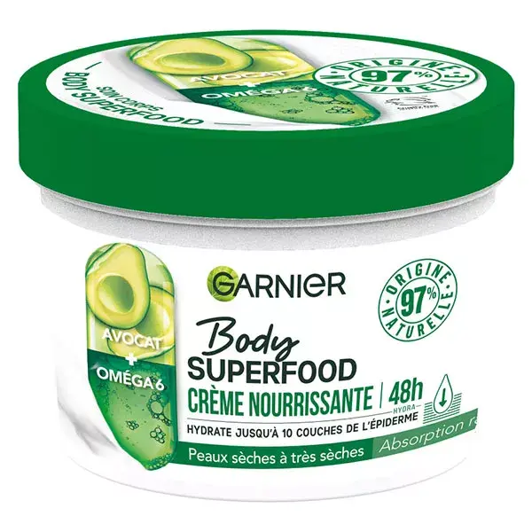 Garnier Body Superfood Crème Nourrissante Avocat Oméga 6 380ml