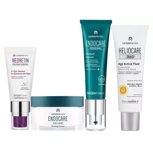 Anti-aging dry skin routine with anti-dark circle contour