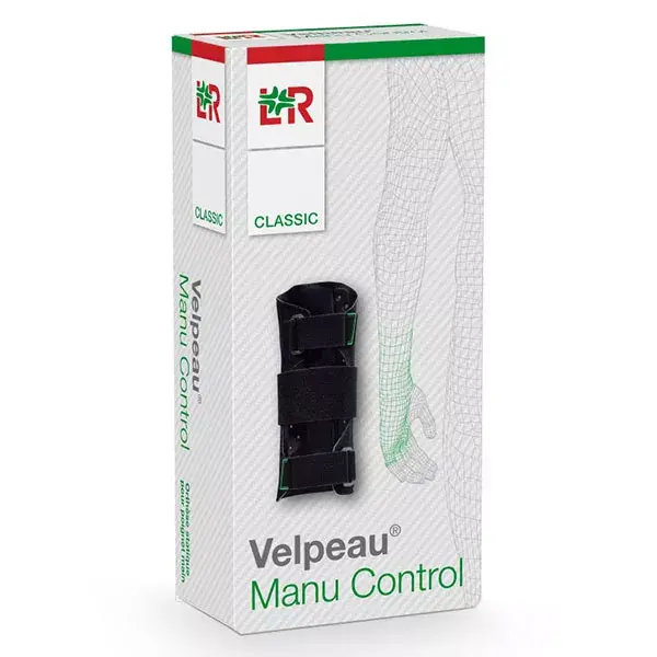 Velpeau Manu Control Classic Static Hand Wrist Orthosis Black Size 1 