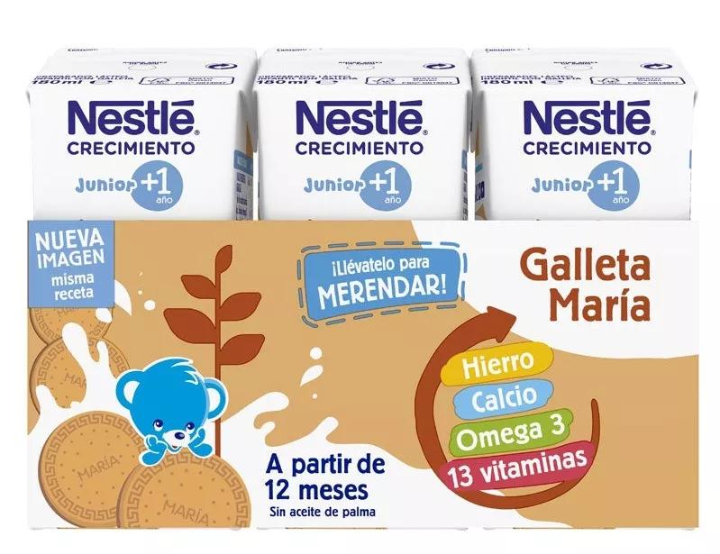 Nestle Crecimiento +1 Año Galleta María 3x180 ml