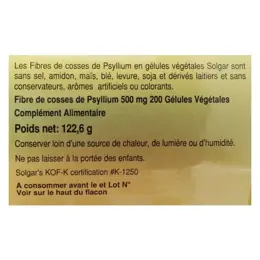 Solgar Psyllium 200 gélules végétales