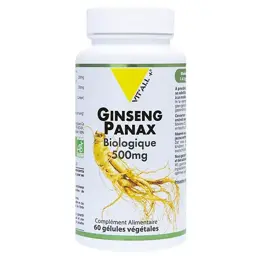 Vit'all+ Ginseng Panax 500mg Bio 60 gélules végétales