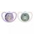 Nuk Space Night Ciuccio Fisiologico Viola Grigio +6m Lotto di 2
