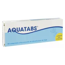 Aquatabs Désinfection de l'Eau 60 comprimés effervescents