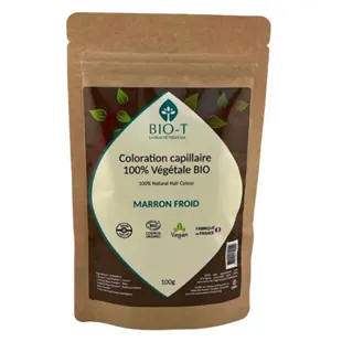 Colorazione vegetale Bio-T Cold Brown - Biologica e 100% naturale - 100 g