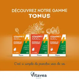 Vitavea Vitamine C 500mg Energie au quotidien 24 comprimés à croquer