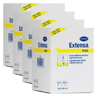 Cerotto adesivo elastico Hartmann Extensa Plus 8 cm x 2,5 m - Confezione da 4