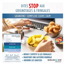 Granions Coupe Faim Konjac Psyllium Chrome Boite de 60 gélules