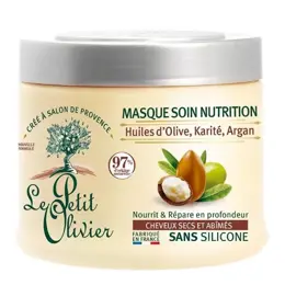 Le Petit Olivier Capillaire Masque Soin Nutrition Cheveux Secs Abimés Sans Silicone 330ml