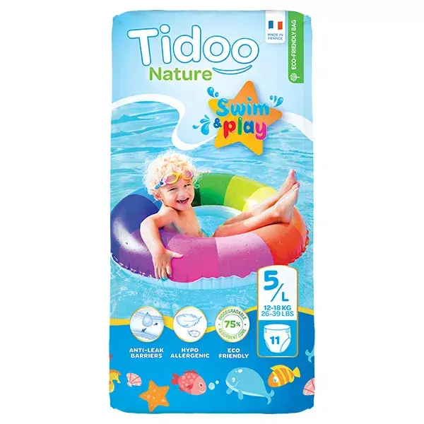 Tidoo Nature Swim & Play Culotte de Bain Taille 5 11 culottes jetables