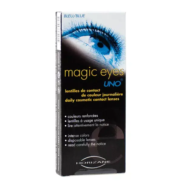 Color azul 1 par lentes de contacto de ojos mgicos