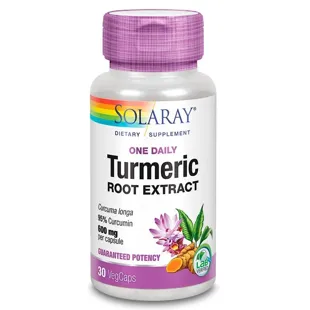 Turmeric 600mg Solaray 30 Vegetable Capsules