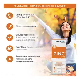 Granions Zinc 15mg 60 gélules