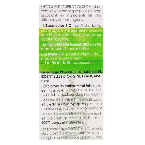 Phytoceutic Organic Throat Spray 15ml