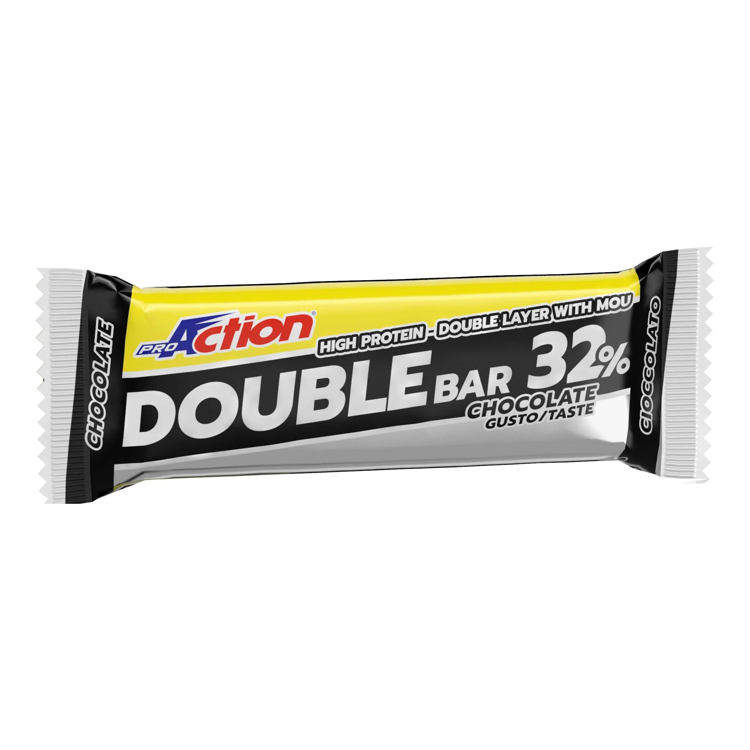 ProAction Double Bar 32% Barretta Proteica Gusto Cioccolato Caramello 60 g