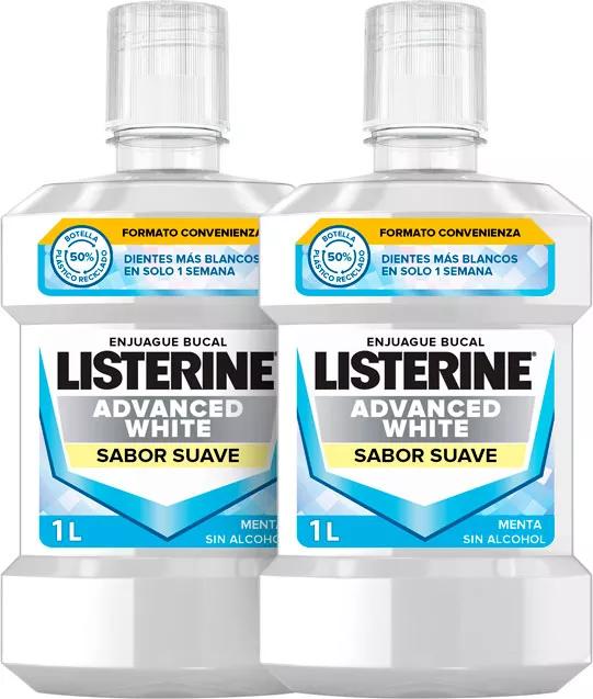 Listerine Advanced White Elixir bocal Branqueador 2x1 Litro