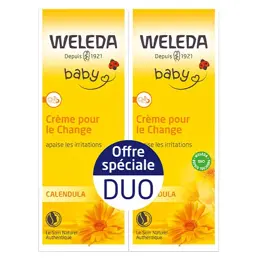 Weleda Bébé Calendula Crème pour le Change Bio Lot de 2 x 75ml