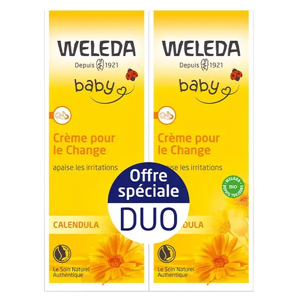 Weleda Baby Calendula Organic Diaper Cream Pack of 2 x 75ml