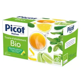 Picot Maman Tisane d'Allaitement Menthe Douce Saveur Citron Bio 20 sachets