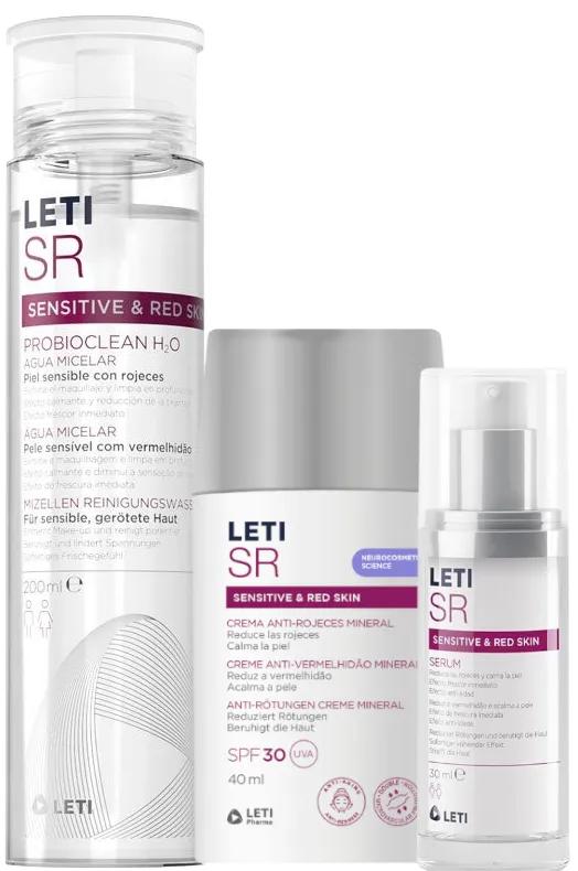 Imagen de Leti SR Sérum 30 ml + Agua Micelar 200 ml + Crema Mineral SPF30 40 ml