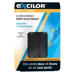 Excilor Soin des Pieds Recharge Râpe Electrique 2 unités