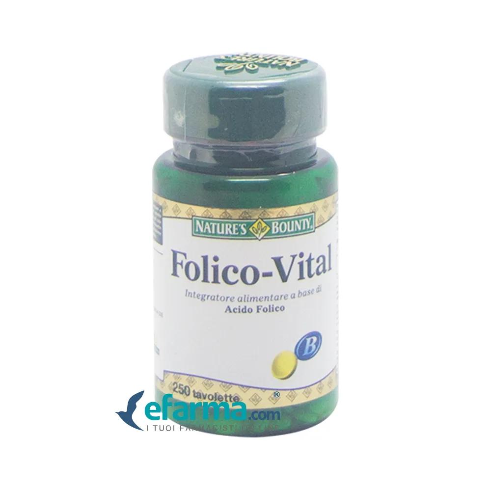 Nature's Bounty Folico-Vital Integratore di Acido Folico 250 Tavolette