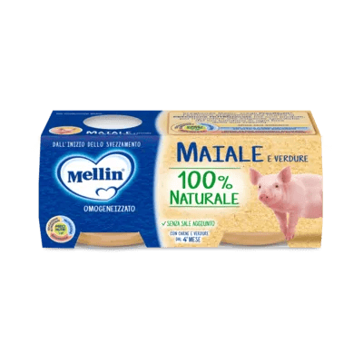 Mellin Omogeneizzato Maiale Con Verdure 2 x 80 g