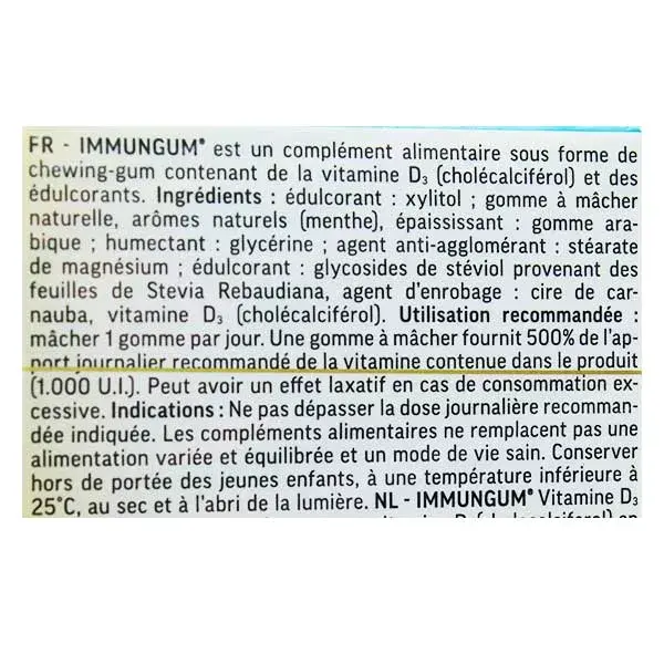 Lemon Pharma Immungum Vitámina D3 20 gominolas