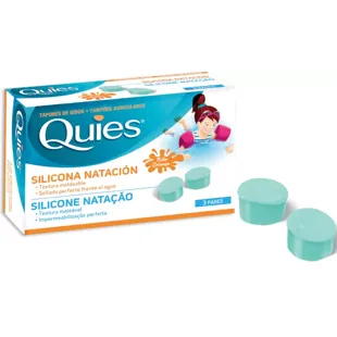 Quies Tapones Oído Silicona Natación Niños 3 Pares