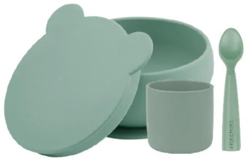 Minikoioi Feeding Set I BLW Silicone River Green +6m 3 Pieces