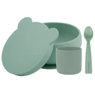 Minikoioi Feeding Set I BLW Silicone River Green +6m 3 Pieces