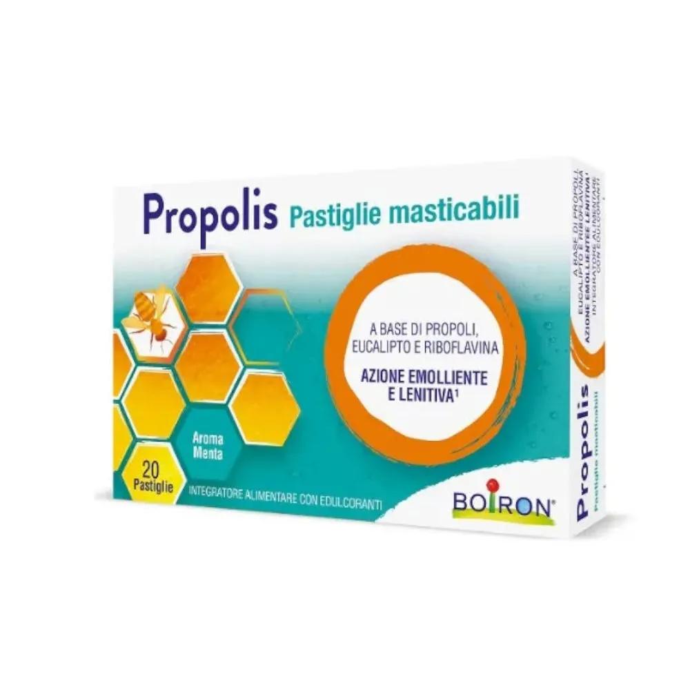 Propolis Pastiglie Masticabili per Mal di Gola e Raffreddore Gusto Menta 20 Pastiglie