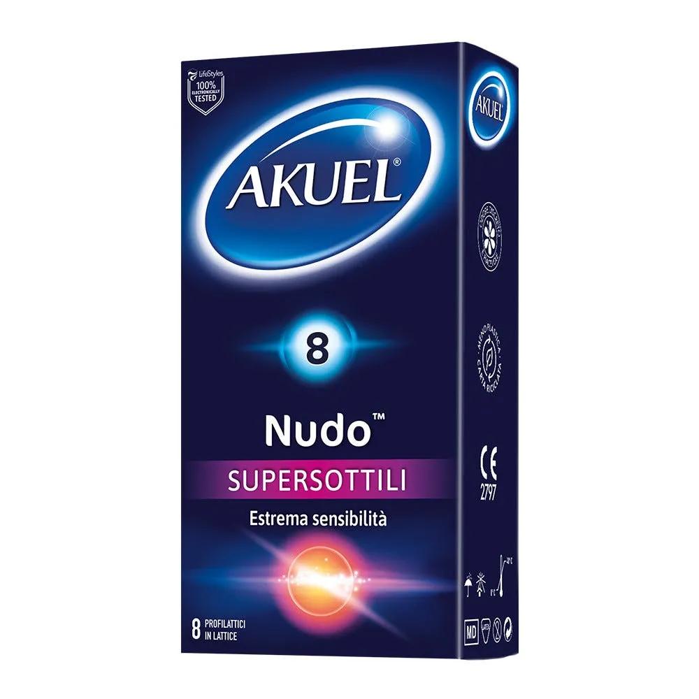 Akuel Nudo Profilattico Super Sottile 8 Pezzi