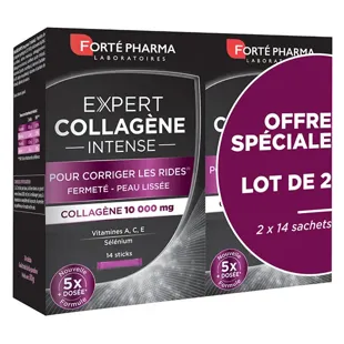 Forté Pharma Expert Collagène Intense Lotto di 2 x 14 sticks