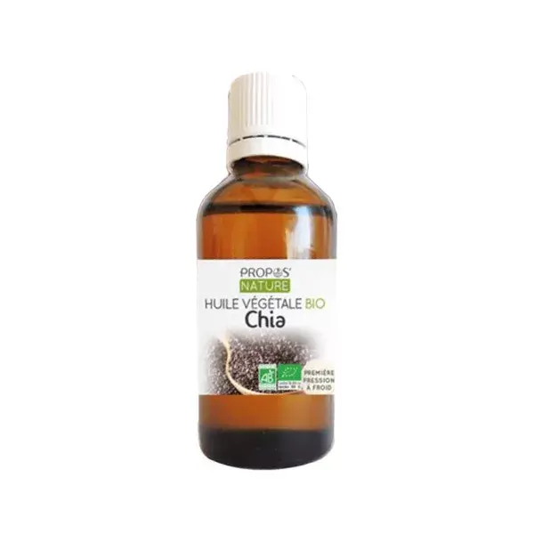Propos'Nature Organic Chia Vegetal Oil Glass Bottle 50ml