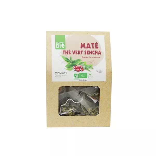 Esprit Bio Snellente Maté Thé Verde Sencha Infuso 15 unità