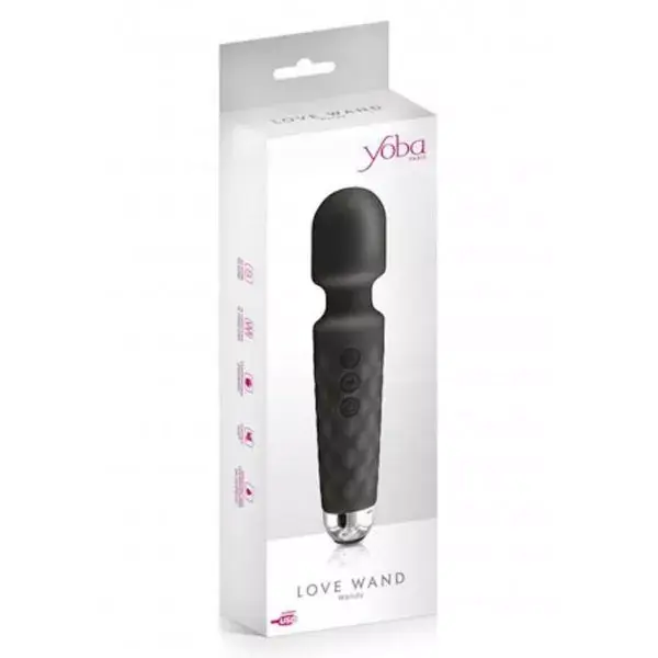 Yoba Love Wand Wandy Silicone USB Rechargeable Black