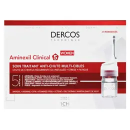 Vichy Dercos Soin Anti-Chute Cheveux Aminexil Clinical 5 Femme 21 x 6ml