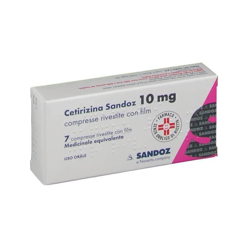 Cetirizina Sandoz 10 mg 7 Compresse Rivestite