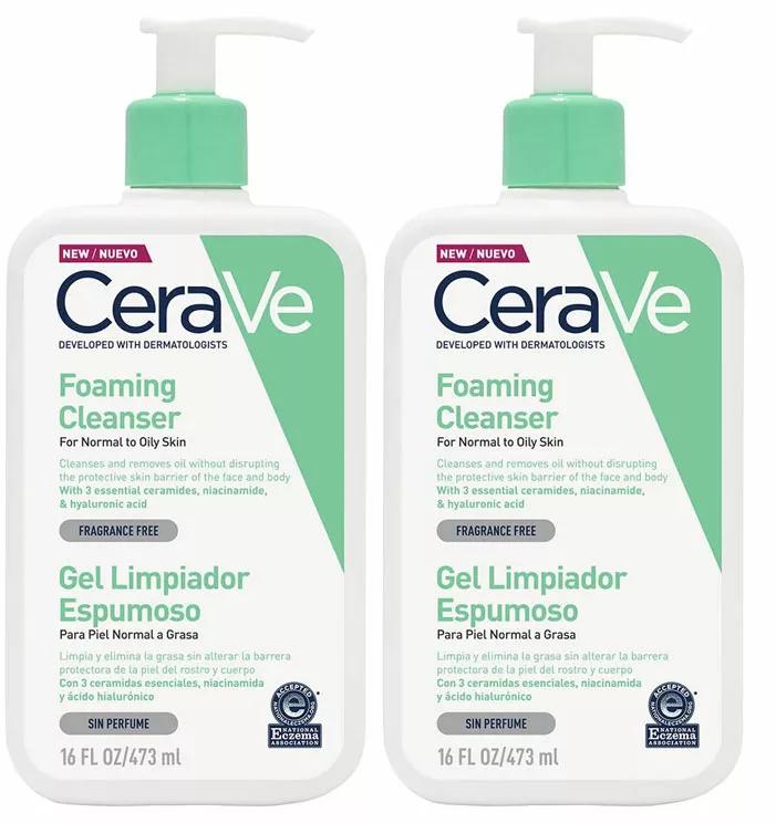 Cerave Gel Limpiador Espumoso 2x473 ml