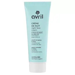 Avril Soin du Visage Crème de Nuit Pépins de Raisin Bio 50ml