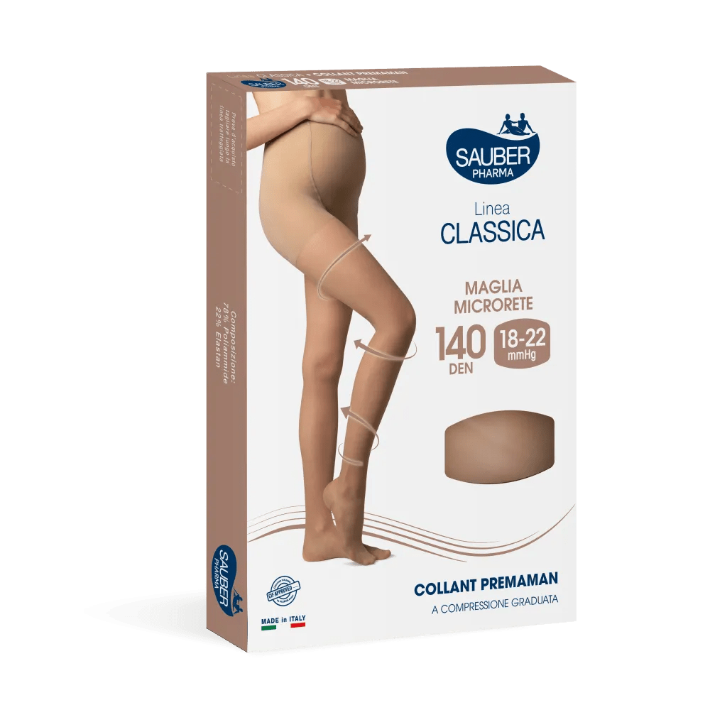 Sauber Linea Classica Collant Pre-maman 140 Den Colore Neutro Beige Taglia 3