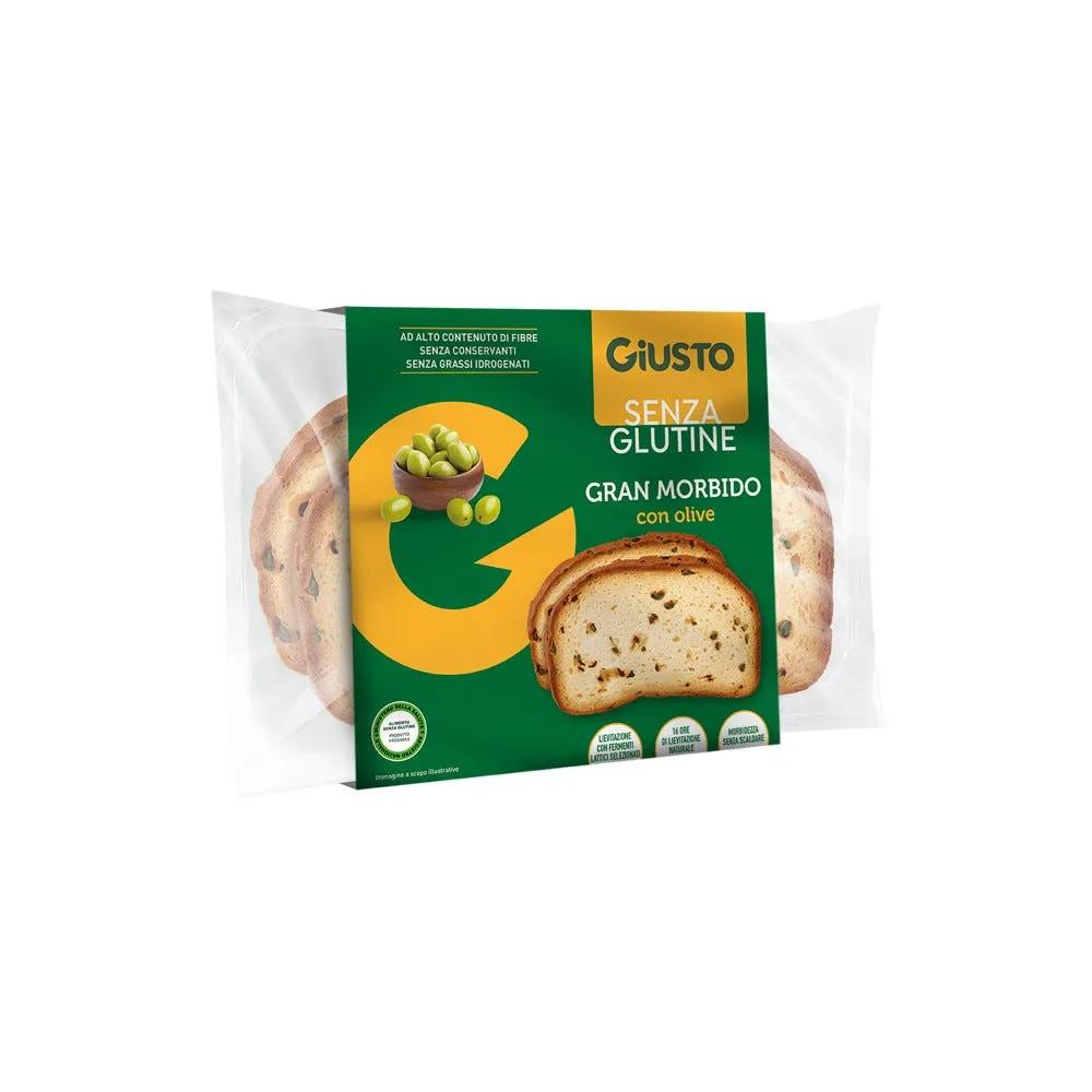 Giusto Senza Glutine Gran Morbido Pane Con Olive Verdi 190 g