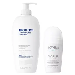 Biotherm Lait Corporel L'Original Anti-Desséchant 400ml + Déo Pure Anti-Transpirant Roll-On 75ml