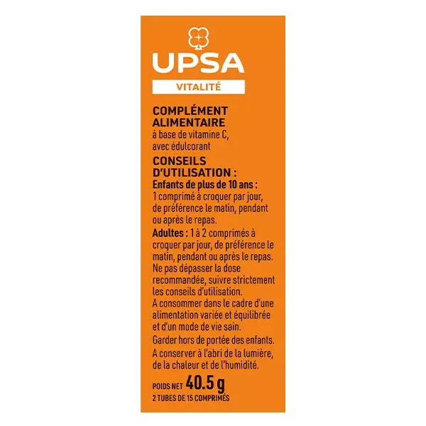 UPSA Lot Promo Vitamine C 500mg 2x30 comprimés à croquer
