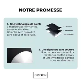 Smoon Pack Découverte 2 Culottes Flux Moyen + Flux Abondant Noir TL