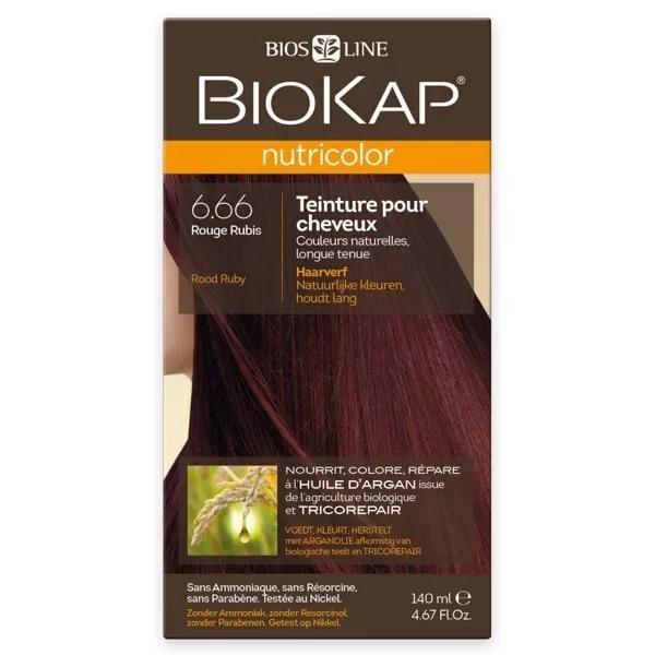 Biokap Nutricolor Tintura per Capelli 6.66 Rosso Rubino 140ml