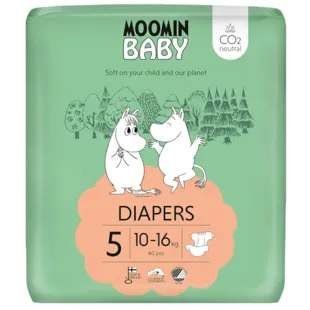 Mumin-Babywindeln Größe 5 (10–16 kg), 40 Einheiten