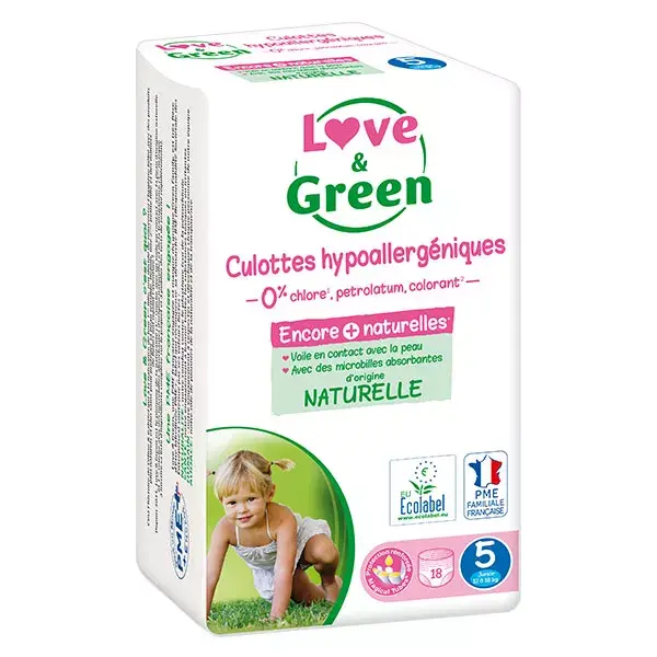Love & Green Culottes Hypoallergéniques T5 12-25kg 18 culottes